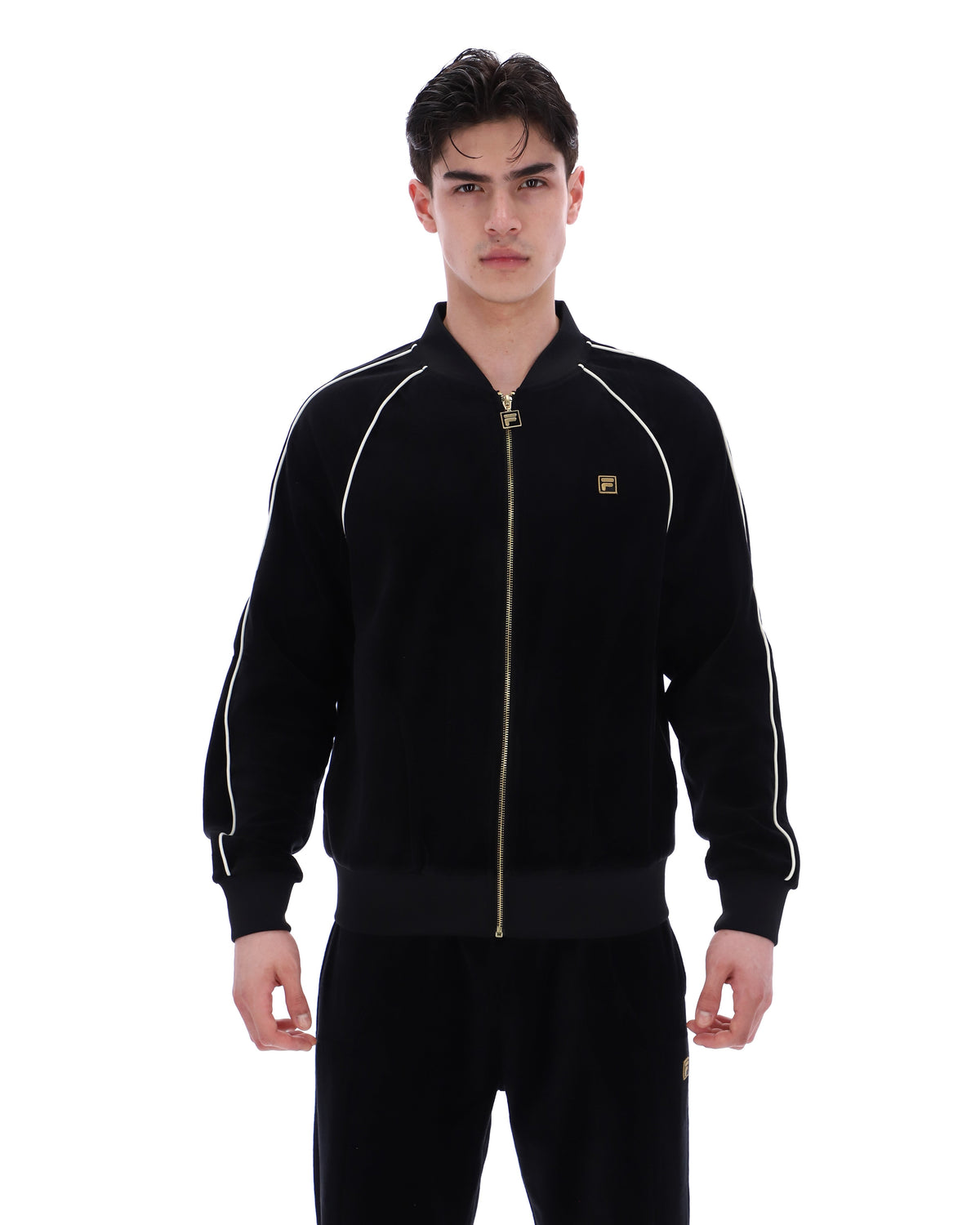 Black Fella Velour Jacket - Black