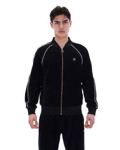 Black Fella Velour Jacket - Black