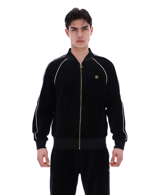 Black Fella Velour Jacket - Black