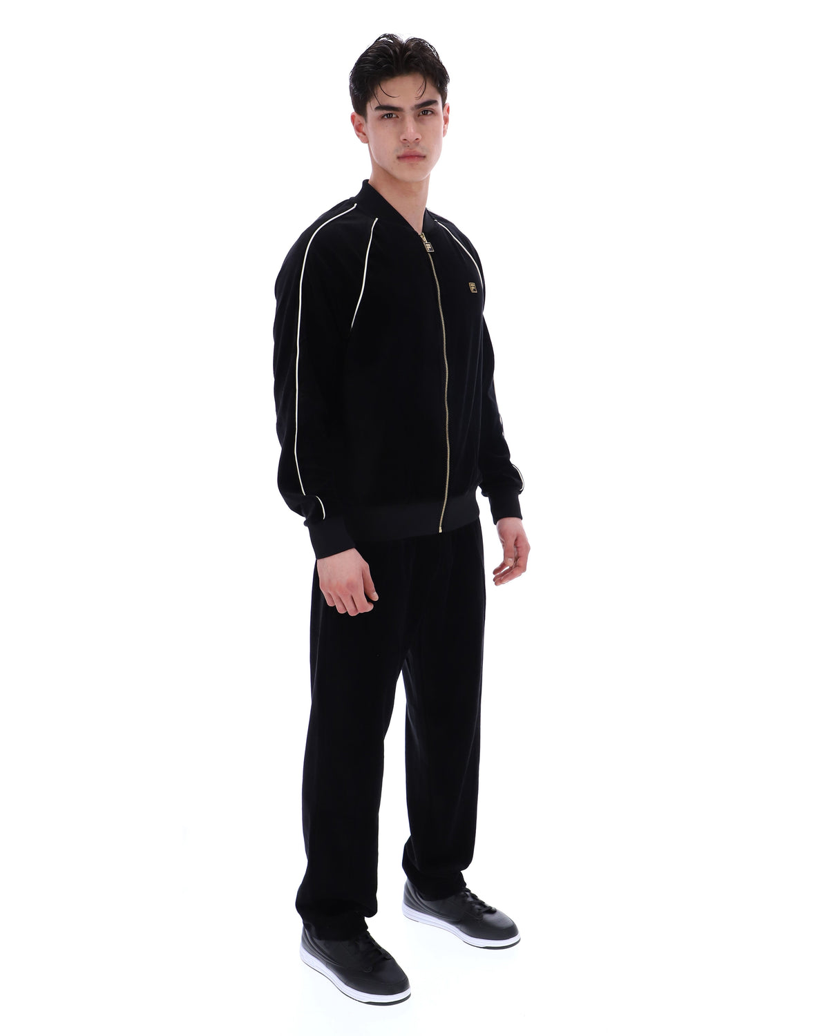 Black Fella Velour Jacket - Black