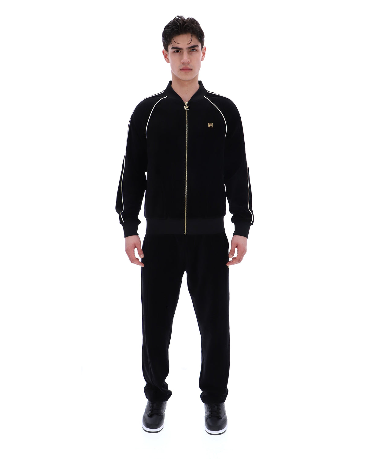 Black Fella Velour Jacket - Black
