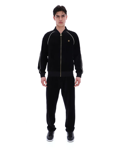 Black Fella Velour Jacket - Black