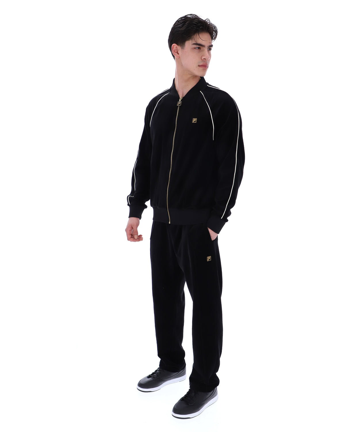 Black Fella Velour Jacket - Black