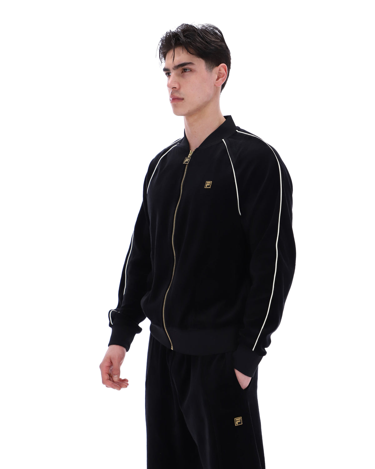 Black Fella Velour Jacket - Black