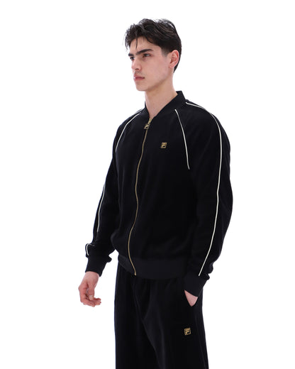 Black Fella Velour Jacket - Black