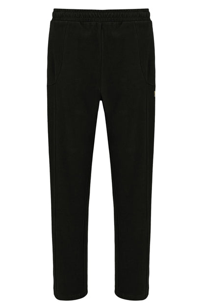 Black Lorrie Velour Track Pant - Black