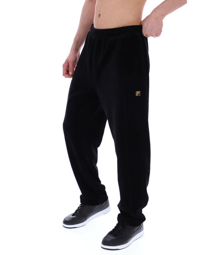 Black Lorrie Velour Track Pant - Black