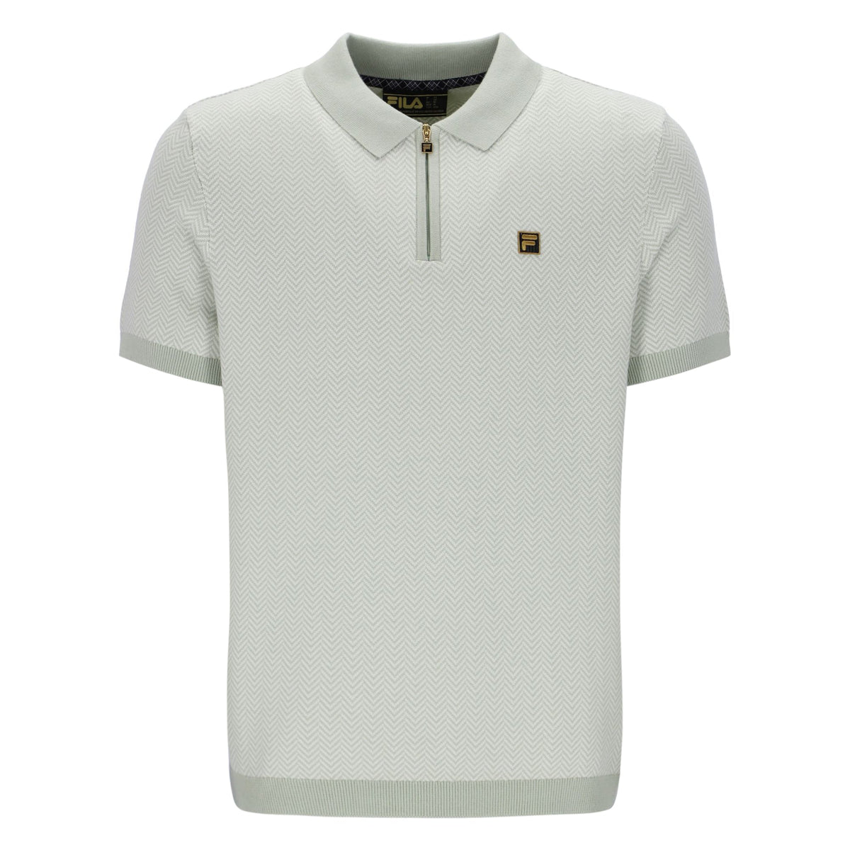 Sea Foam Marty Zip Polo - Minty Pastel: