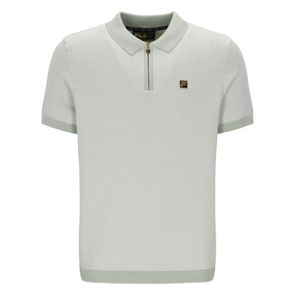 Sea Foam Marty Zip Polo - Minty Pastel: