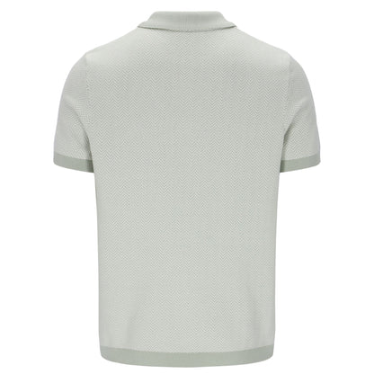Sea Foam Marty Zip Polo - Minty Pastel:
