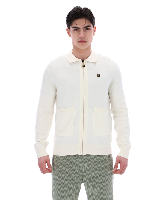 Coconut Milk Teddy Knitted Shirt - White