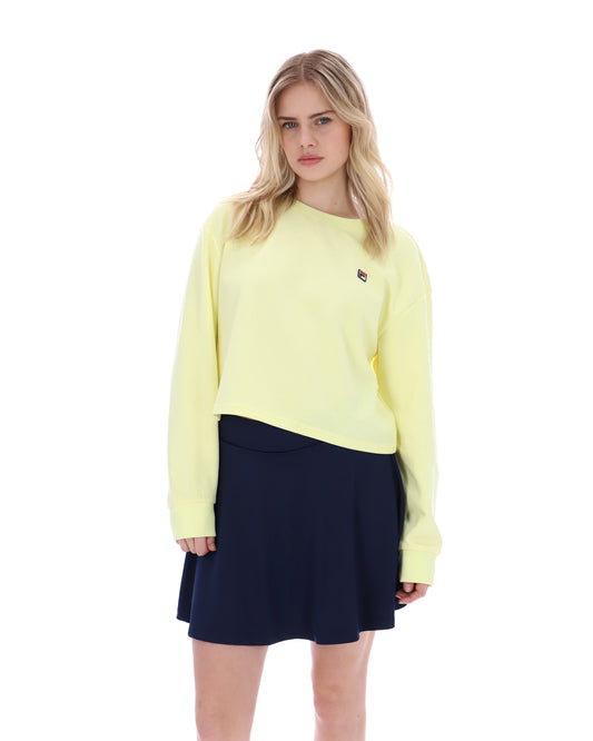Wax Yellow Sestri Wide Crew Neck Sweatshirt - Wax Yellow