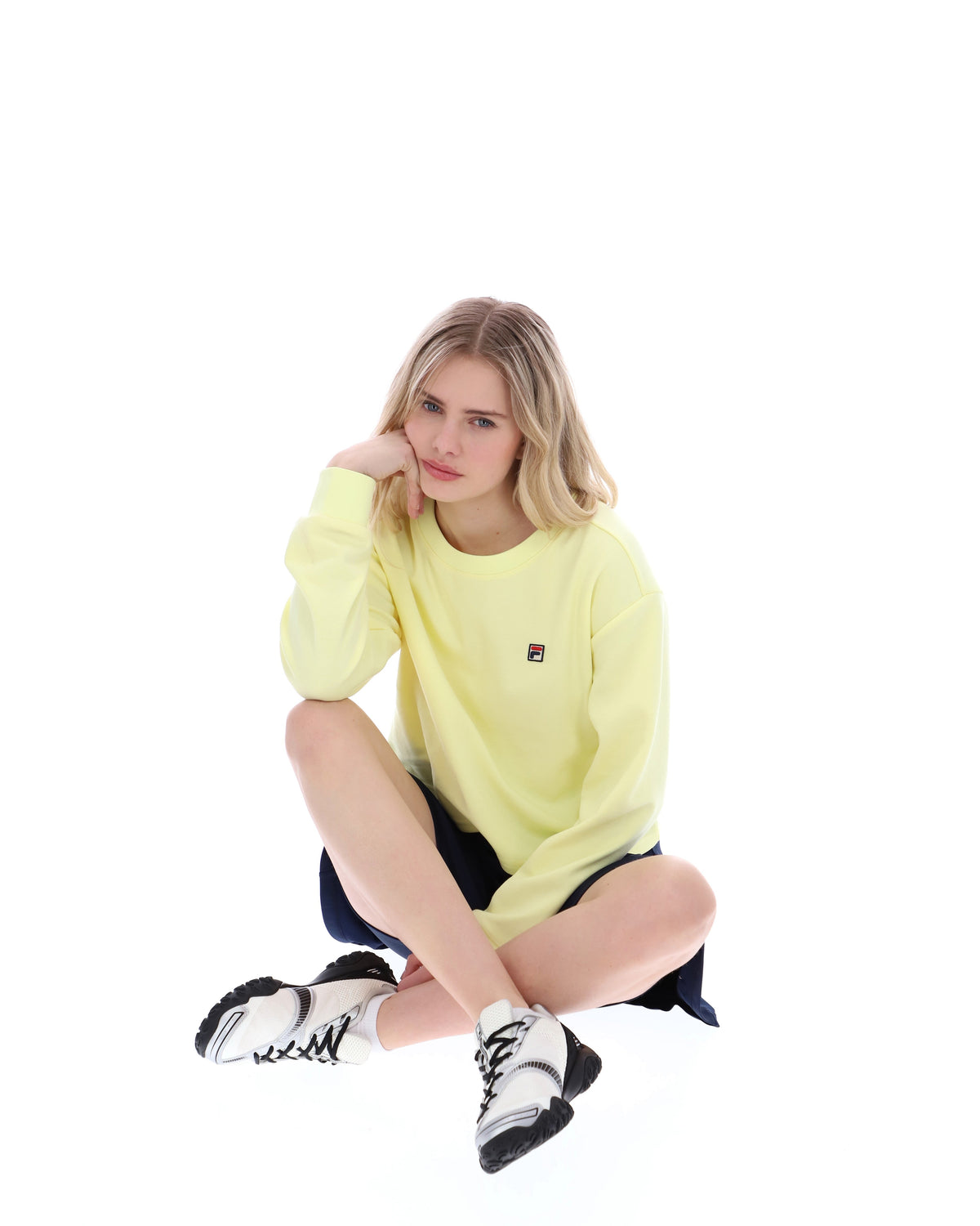 Wax Yellow Sestri Wide Crew Neck Sweatshirt - Wax Yellow