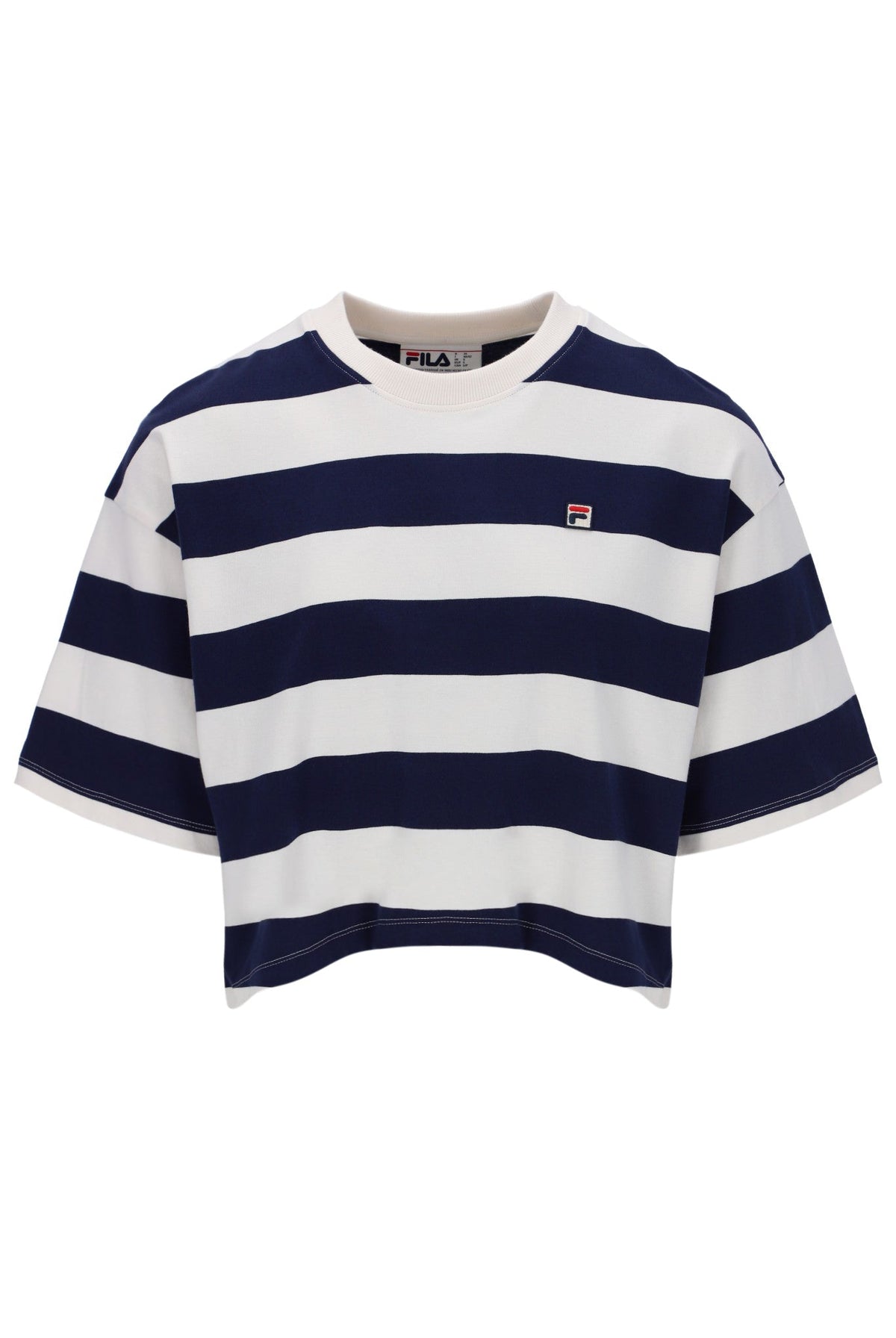 Fila Navy Genoa Boxy Cropped Tee - Fila Navy