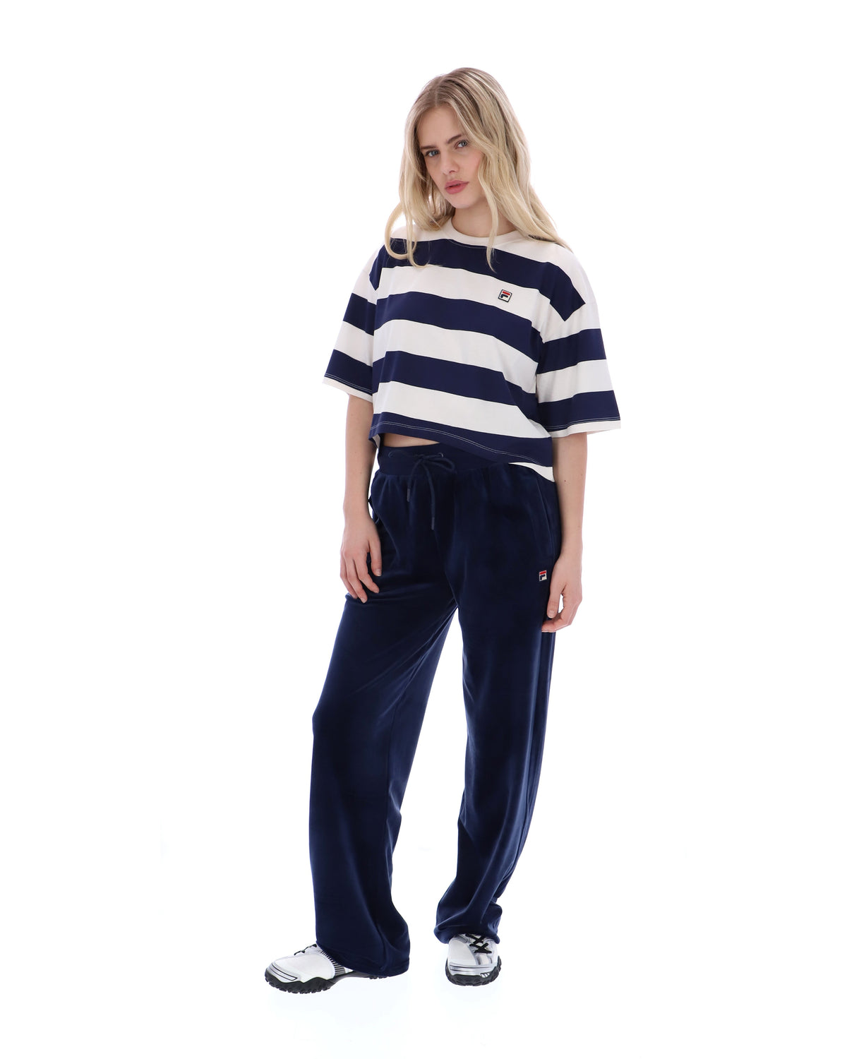 Fila Navy Genoa Boxy Cropped Tee - Fila Navy
