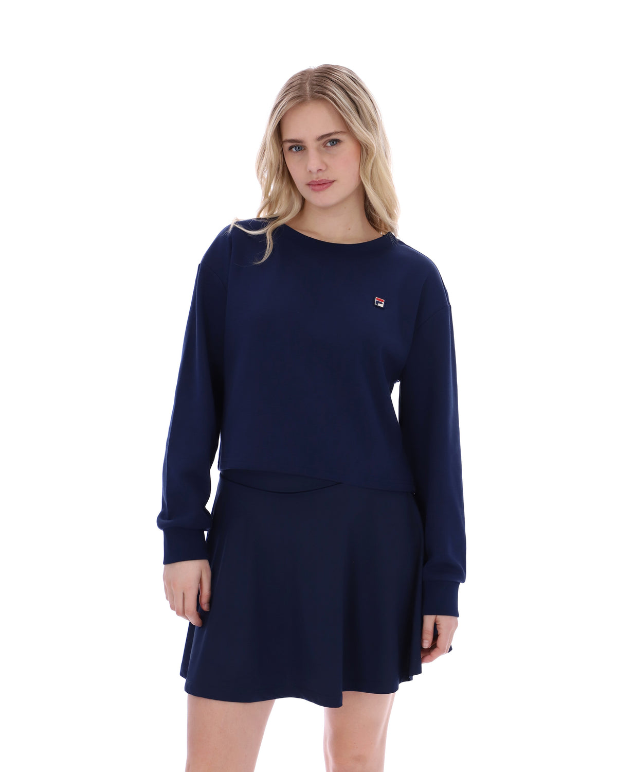 Fila Navy Sestri Wide Crew Neck Sweatshirt - Fila Navy