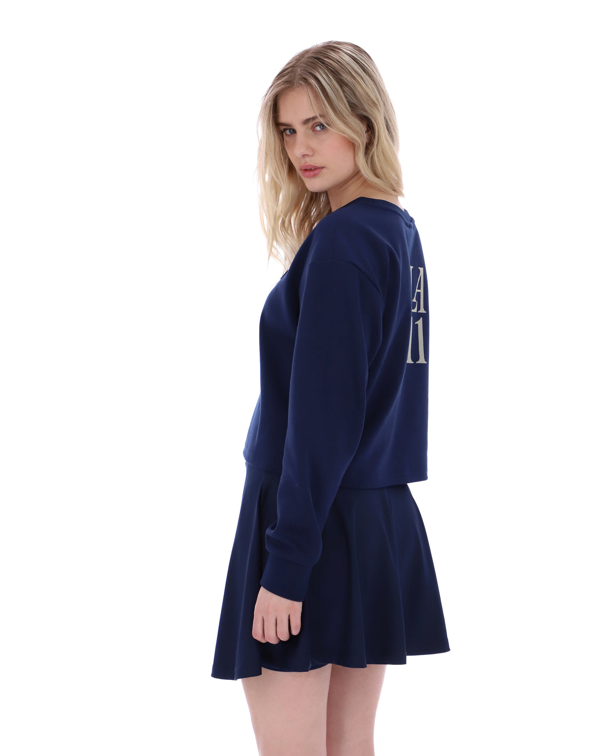 Fila Navy Sestri Wide Crew Neck Sweatshirt - Fila Navy