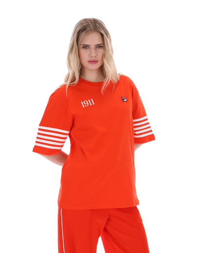Grenadine Manarola Boyfriend Tee - Red-Orange