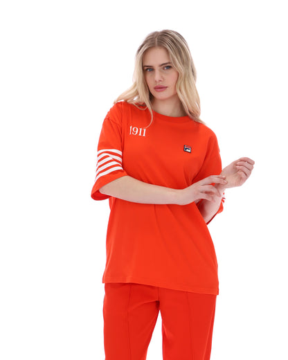 Grenadine Manarola Boyfriend Tee - Red-Orange
