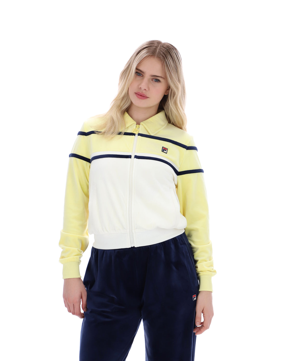 Wax Yellow Giovana Cropped Zip-Up Top - Lemon Chiffon