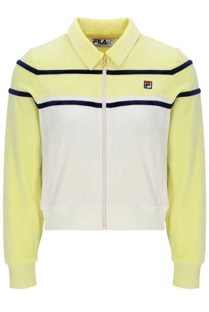 Wax Yellow Giovana Cropped Zip-Up Top - Lemon Chiffon
