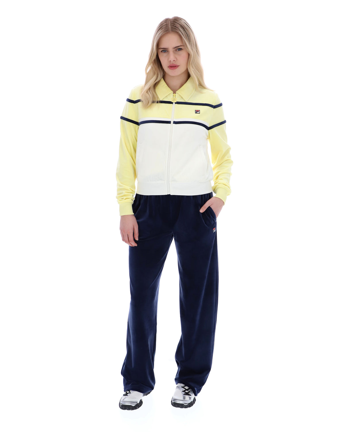 Wax Yellow Giovana Cropped Zip-Up Top - Lemon Chiffon
