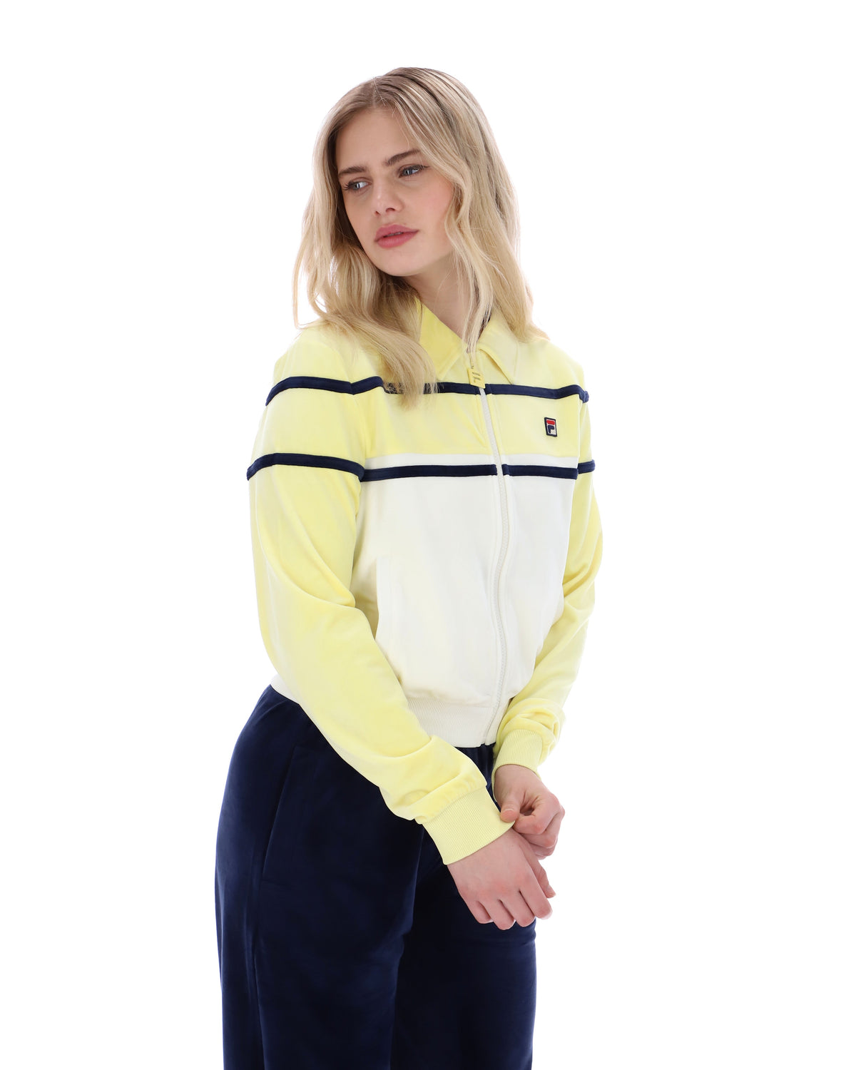 Wax Yellow Giovana Cropped Zip-Up Top - Lemon Chiffon