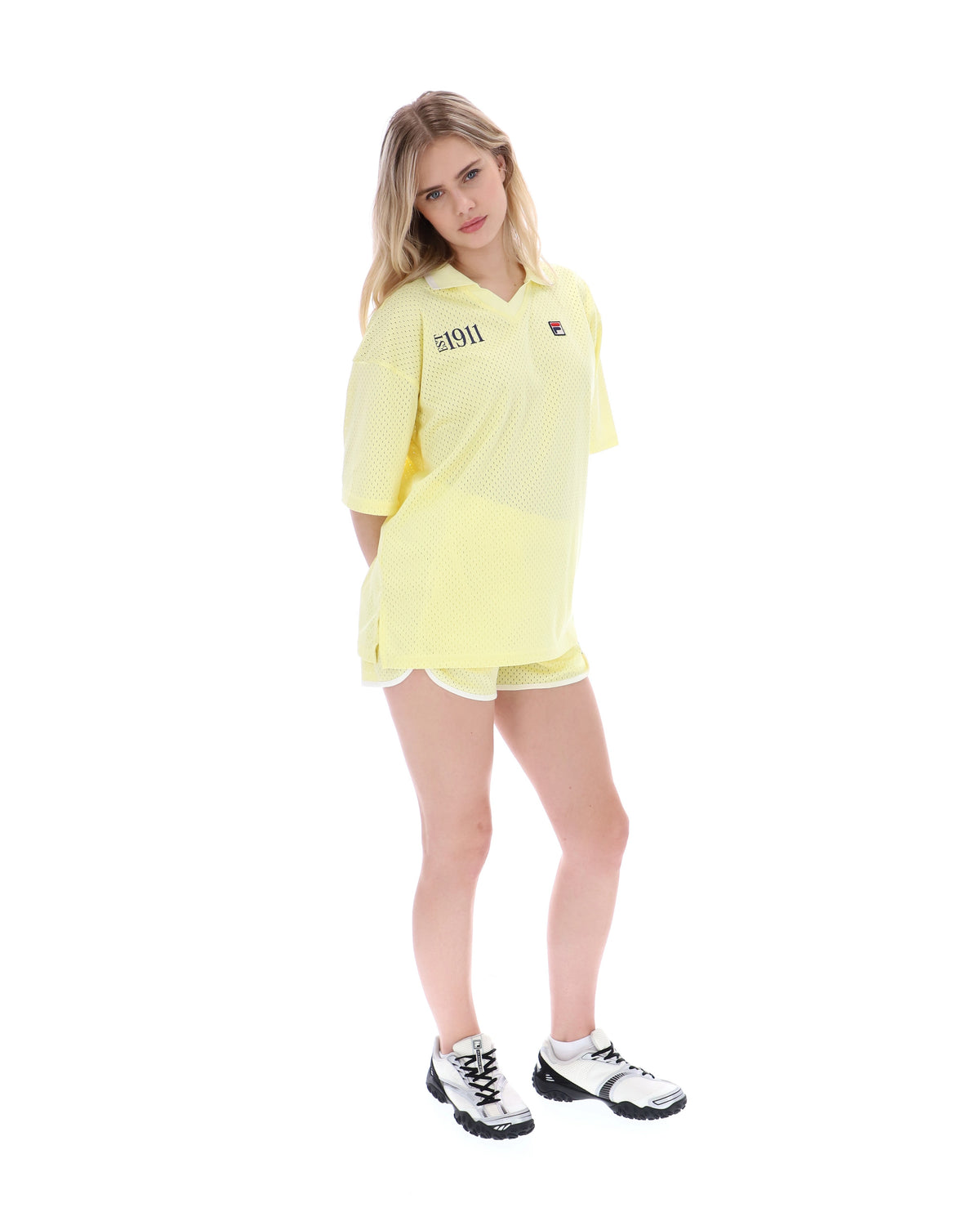 Wax Yellow Vernazza Football Collar Tee - Pantone Yellow