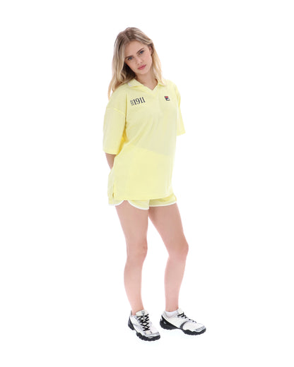 Wax Yellow Vernazza Football Collar Tee - Pantone Yellow