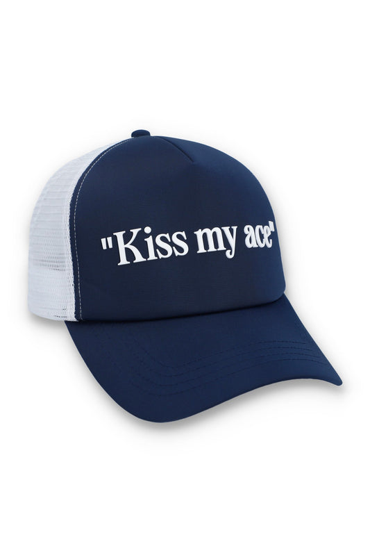 Fila Navy Wells Slogan Neoprene Mesh-Back Cap - Bold Navy