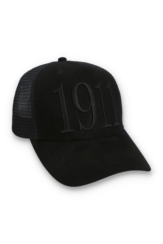 Black Hazza Large 1911 Embroidered Mesh-Back Cap - Black
