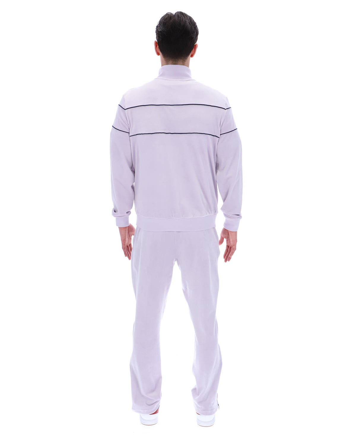 Misty Lilac Vittorio Velour Track Tops - Misty Lilac
