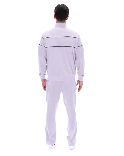 Misty Lilac Vittorio Velour Track Tops - Misty Lilac