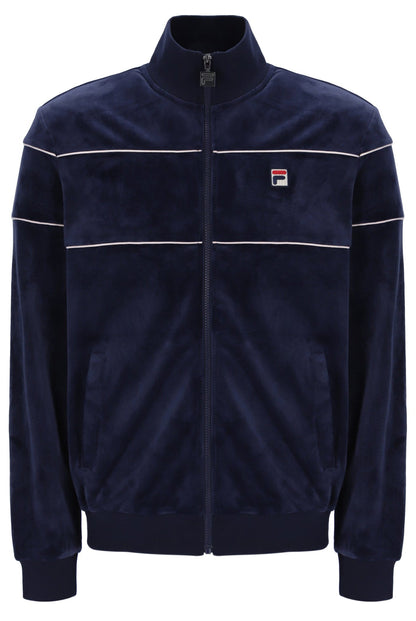 Fila Navy Vittorio Velour Track Top - Fila Navy