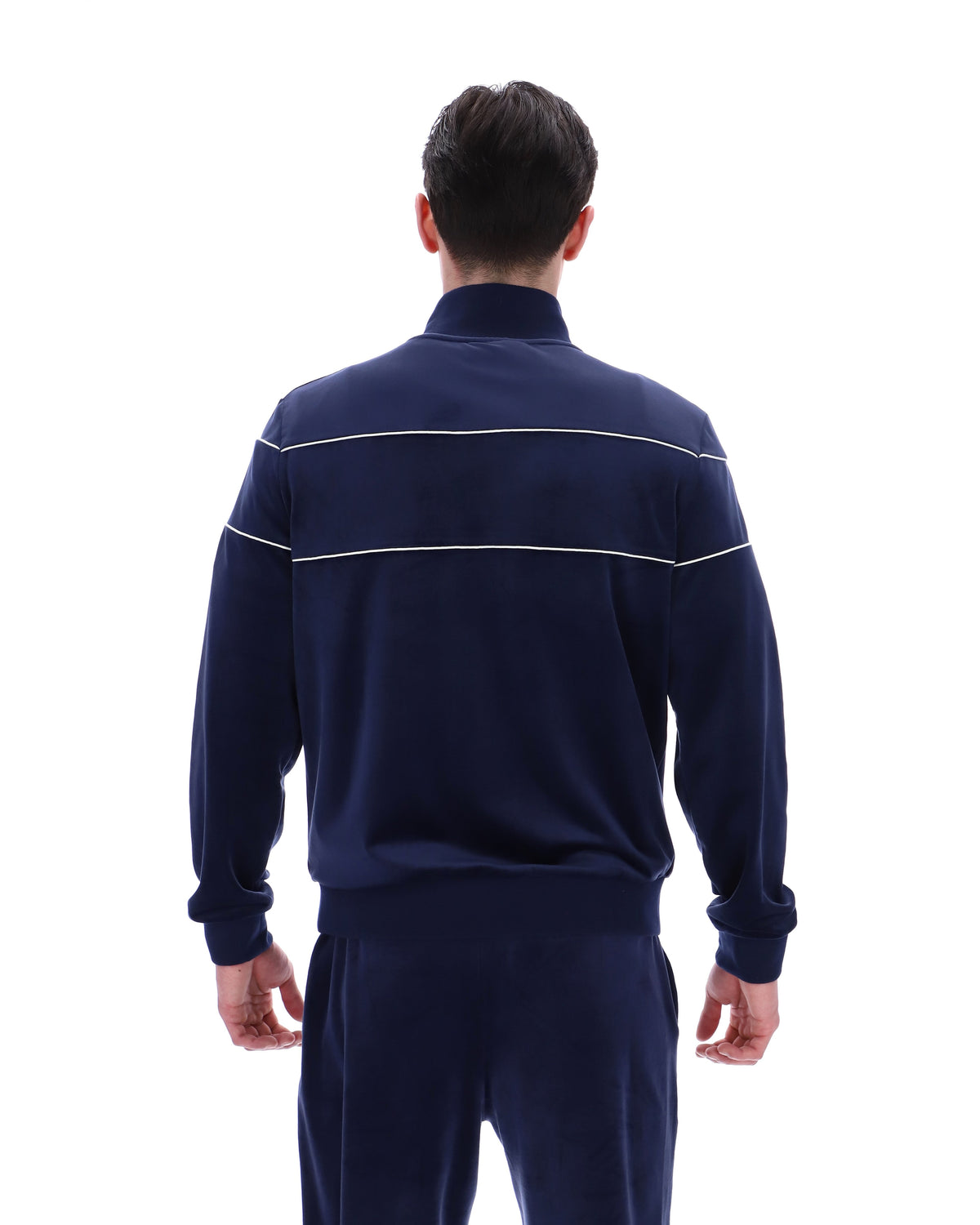 Fila Navy Vittorio Velour Track Top - Fila Navy