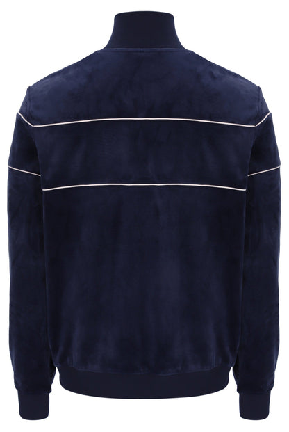 Fila Navy Vittorio Velour Track Top - Fila Navy