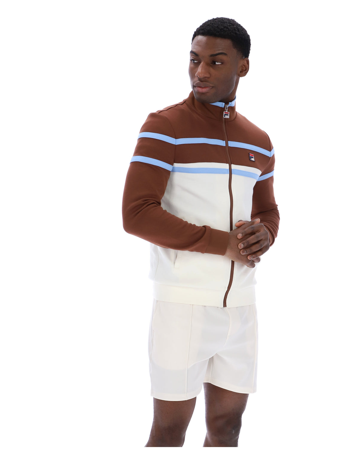 Gardenia Giovanni Contrast Panels Track Top - Gardenia