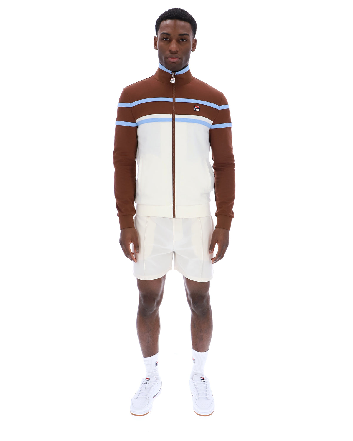 Gardenia Giovanni Contrast Panels Track Top - Gardenia