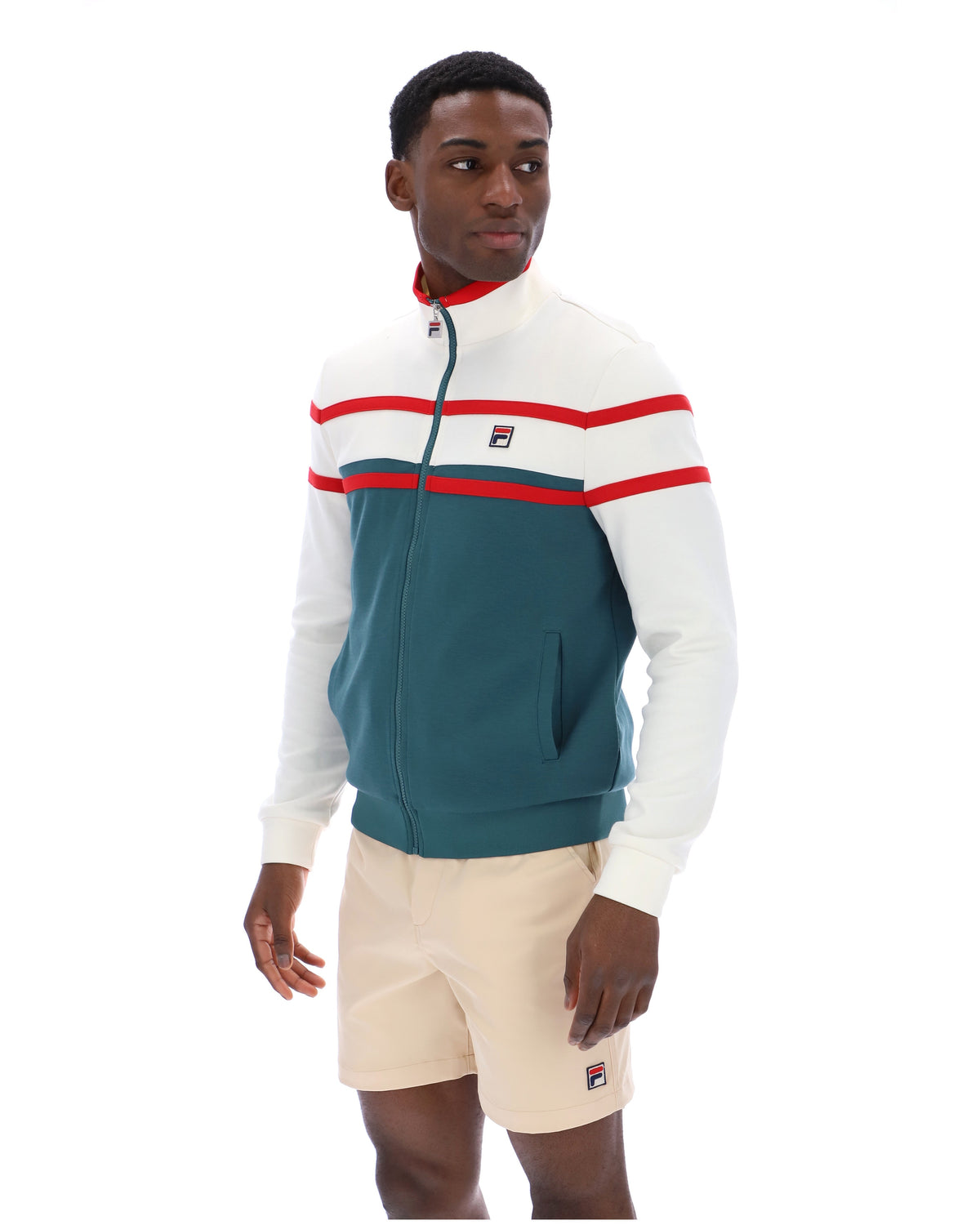 Mediterranea Giovanni Contrast Panels Track Top - Mediterranea