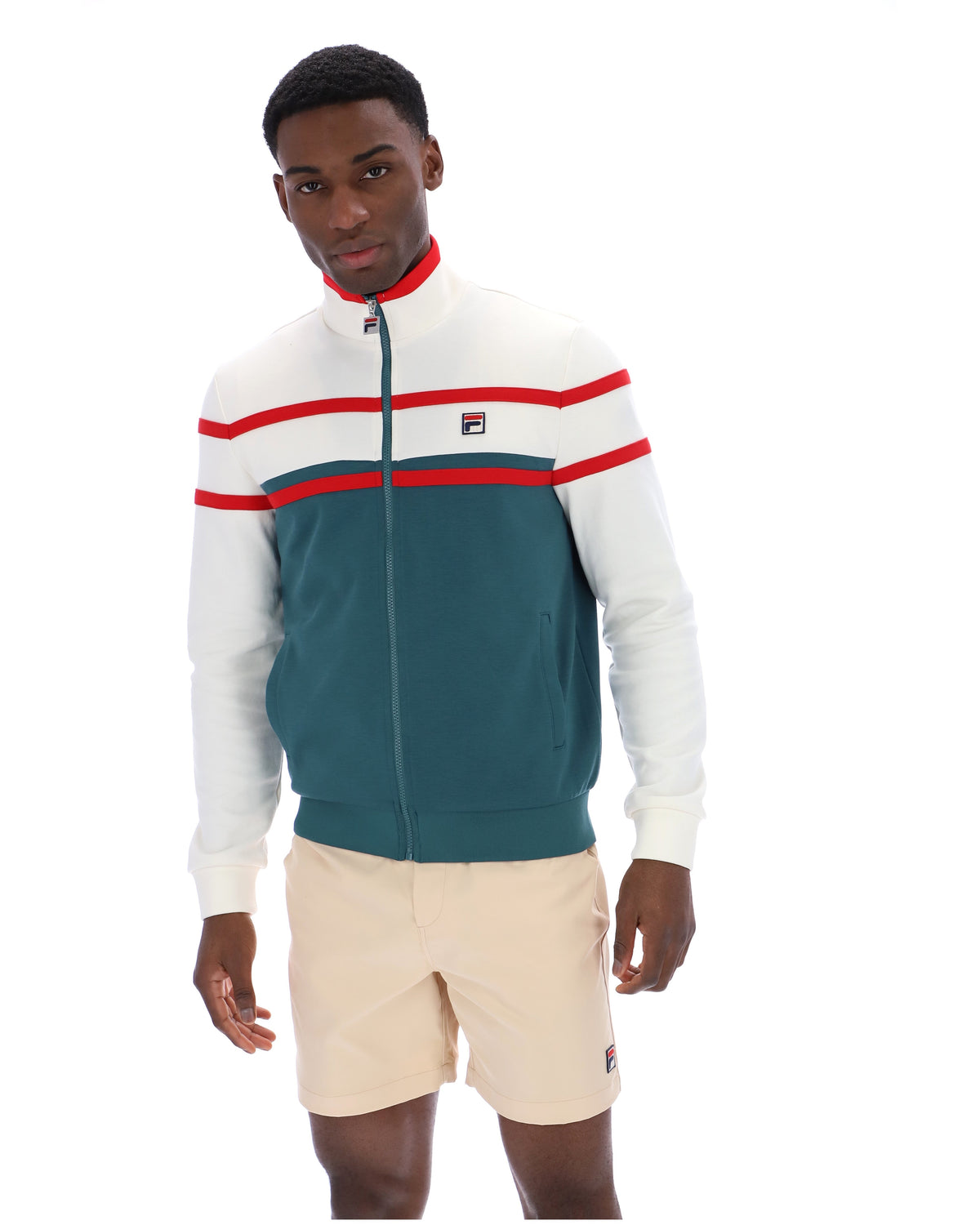 Mediterranea Giovanni Contrast Panels Track Top - Mediterranea