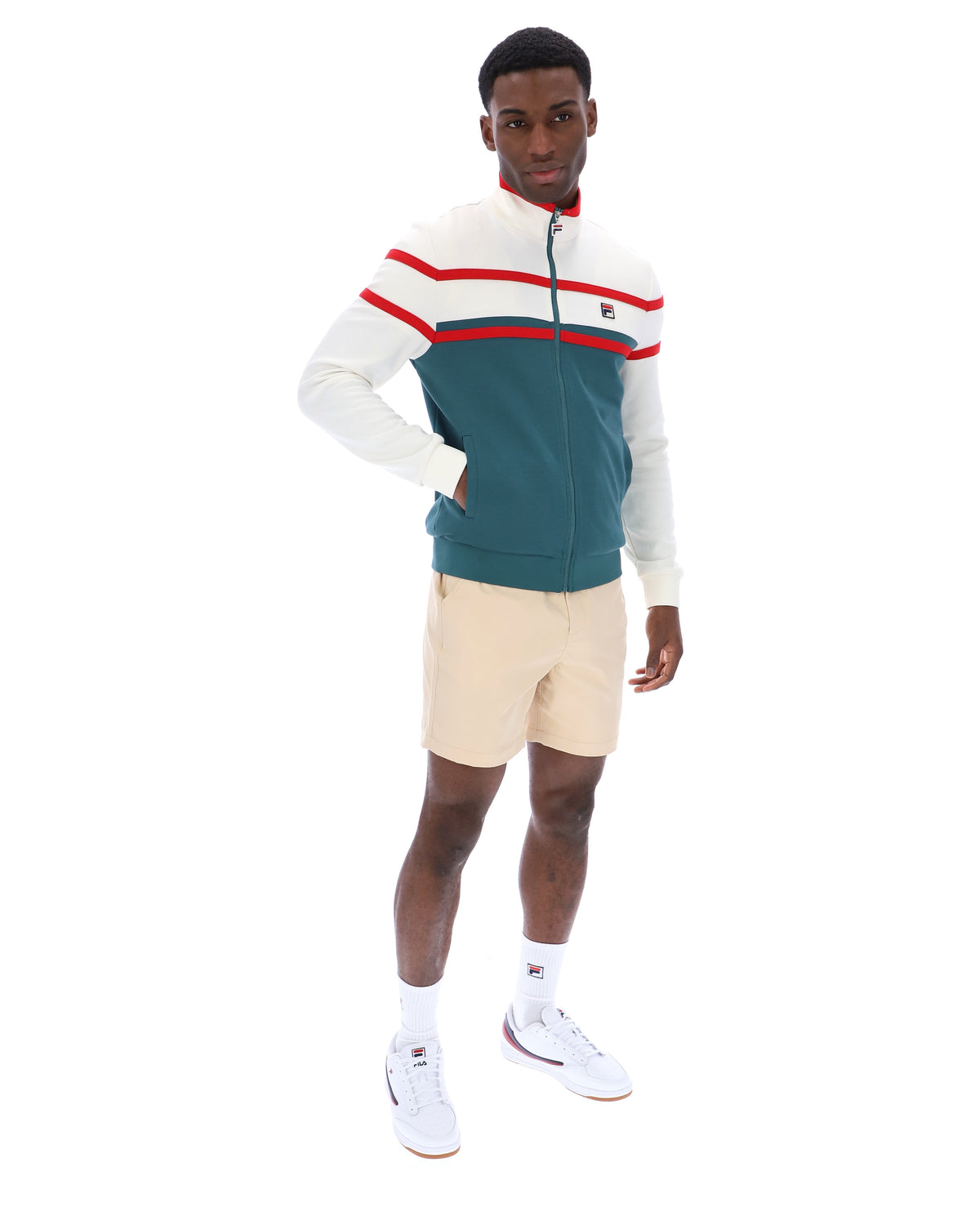 Mediterranea Giovanni Contrast Panels Track Top - Mediterranea