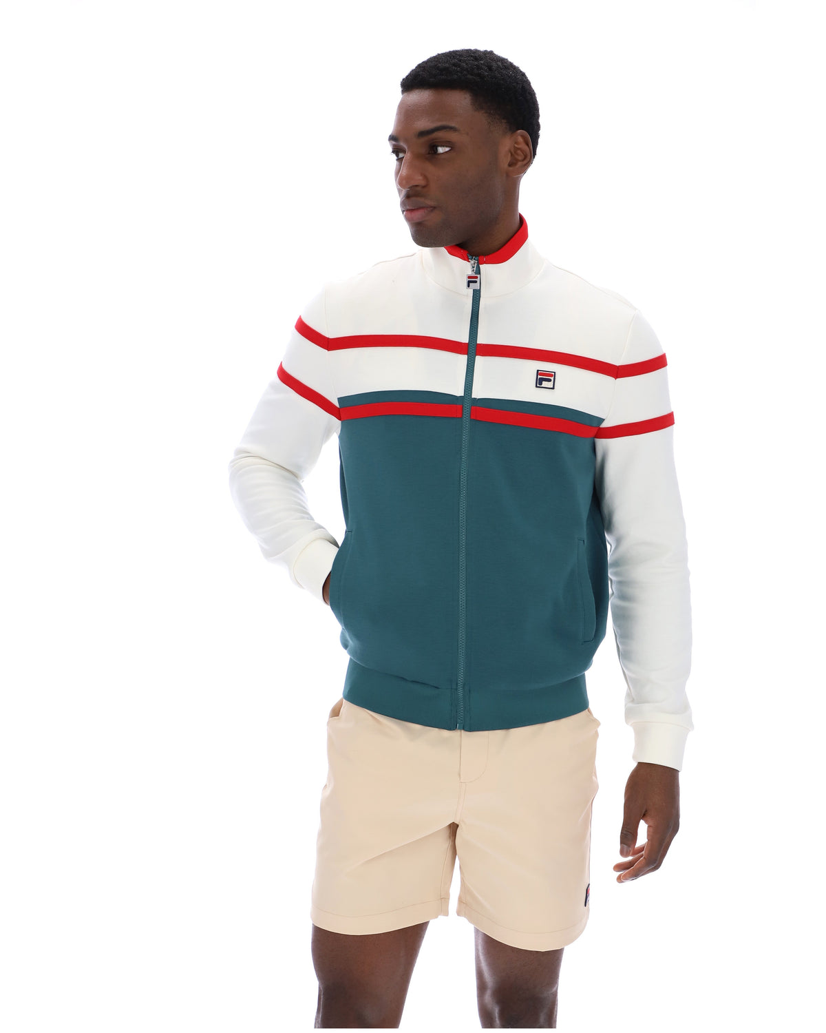 Mediterranea Giovanni Contrast Panels Track Top - Mediterranea