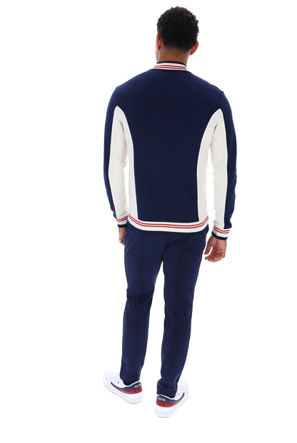 Peacoat Settanta Baseball Track Top - Peacoat