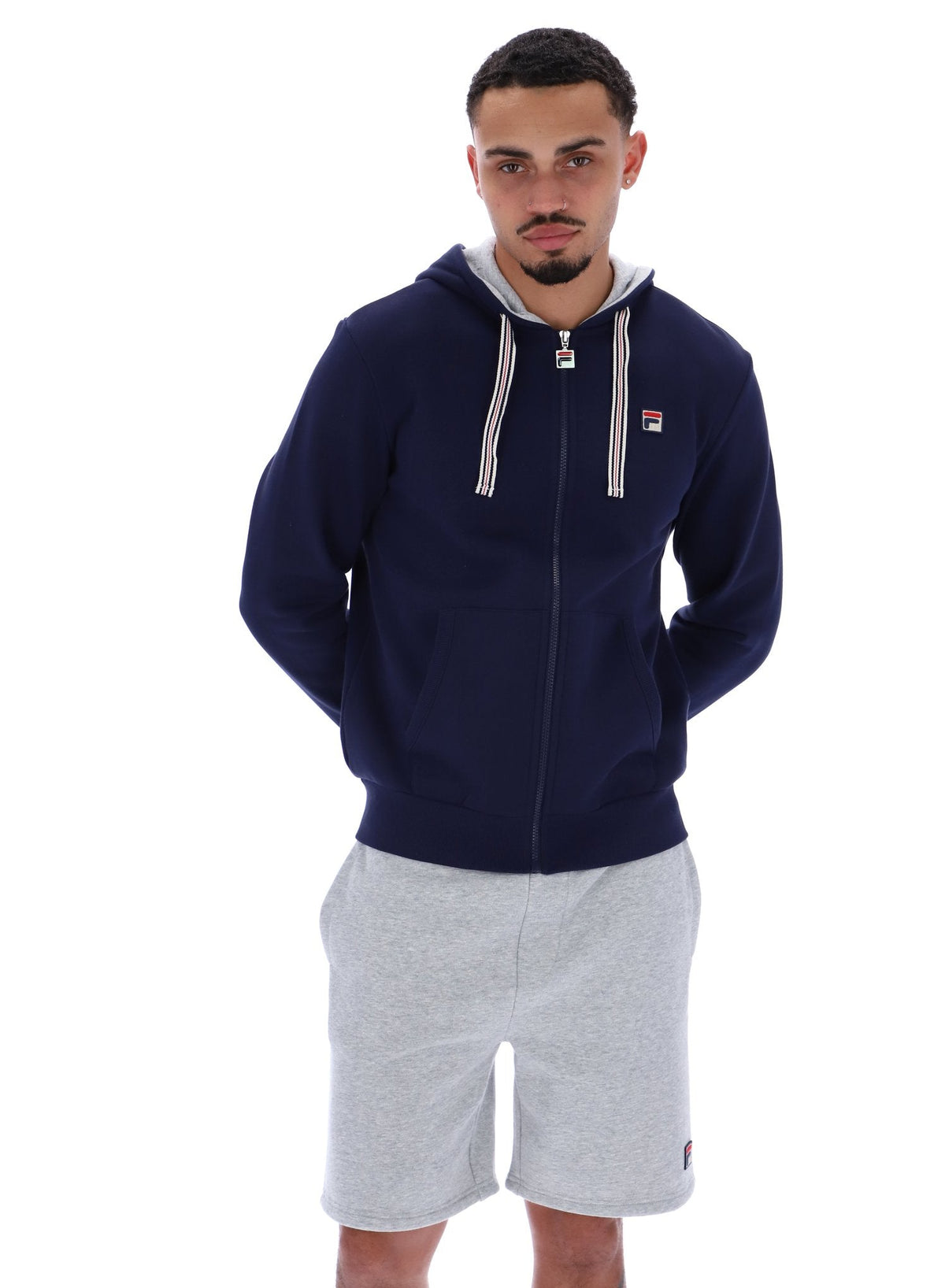 Fila Navy Tenconi Zip Up Hoodie - Fila Navy