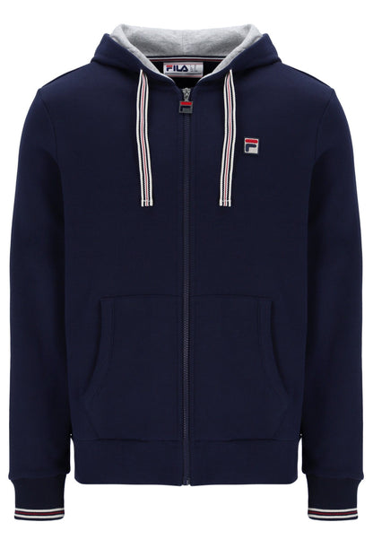 Fila Navy Tenconi Zip Up Hoodie - Fila Navy