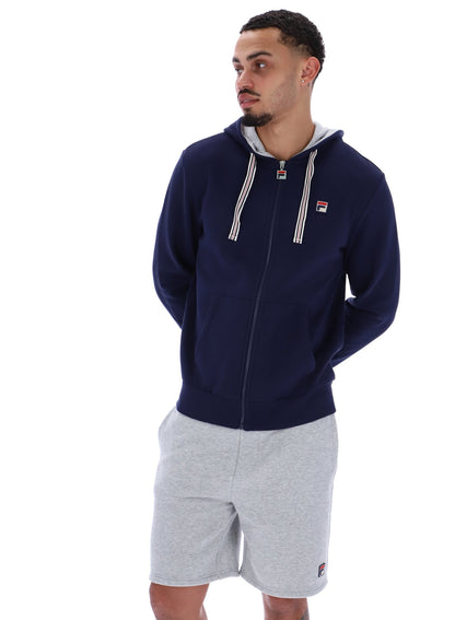 Fila Navy Tenconi Zip Up Hoodie - Fila Navy