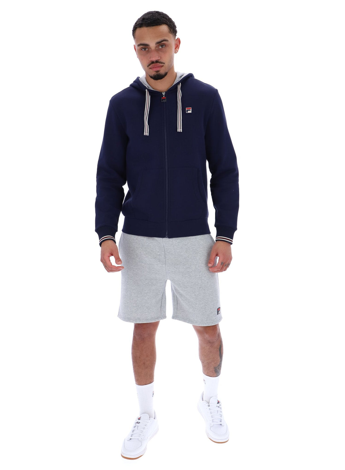 Fila Navy Tenconi Zip Up Hoodie - Fila Navy