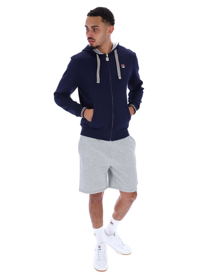 Fila Navy Tenconi Zip Up Hoodie - Fila Navy