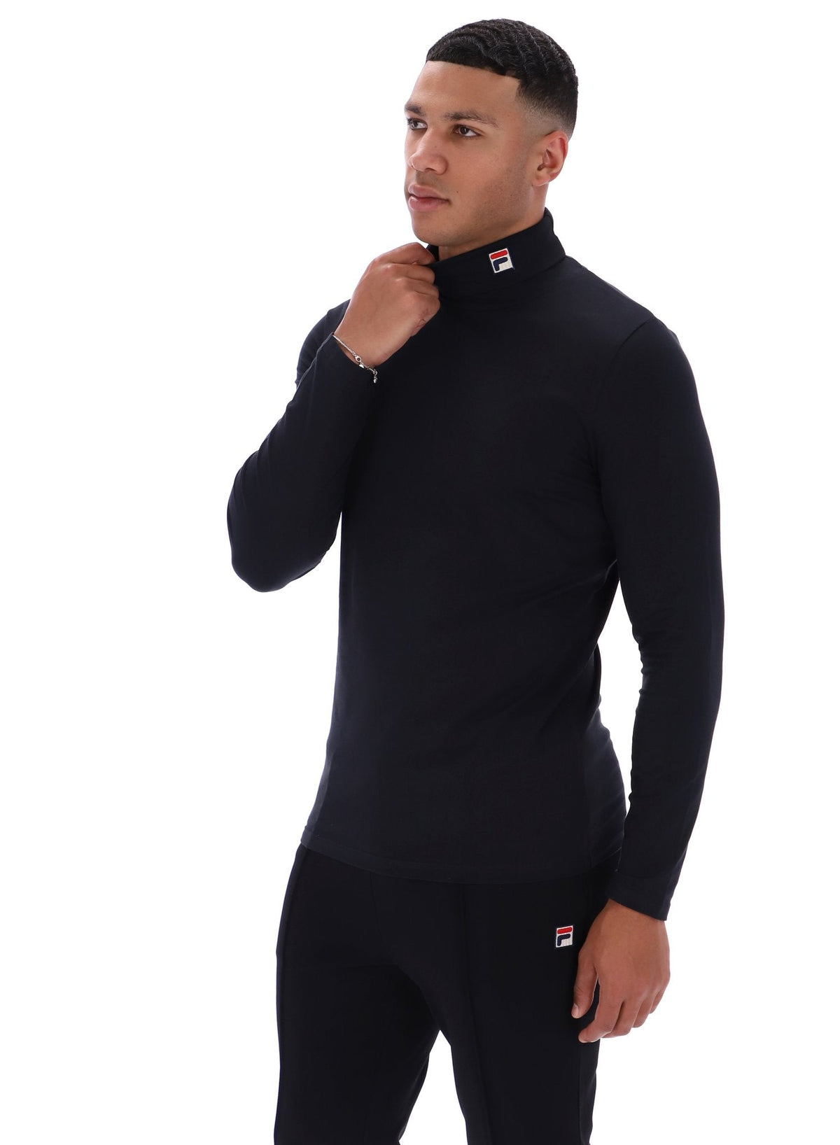 Black 19th Classic Roll Neck Sweater - Black