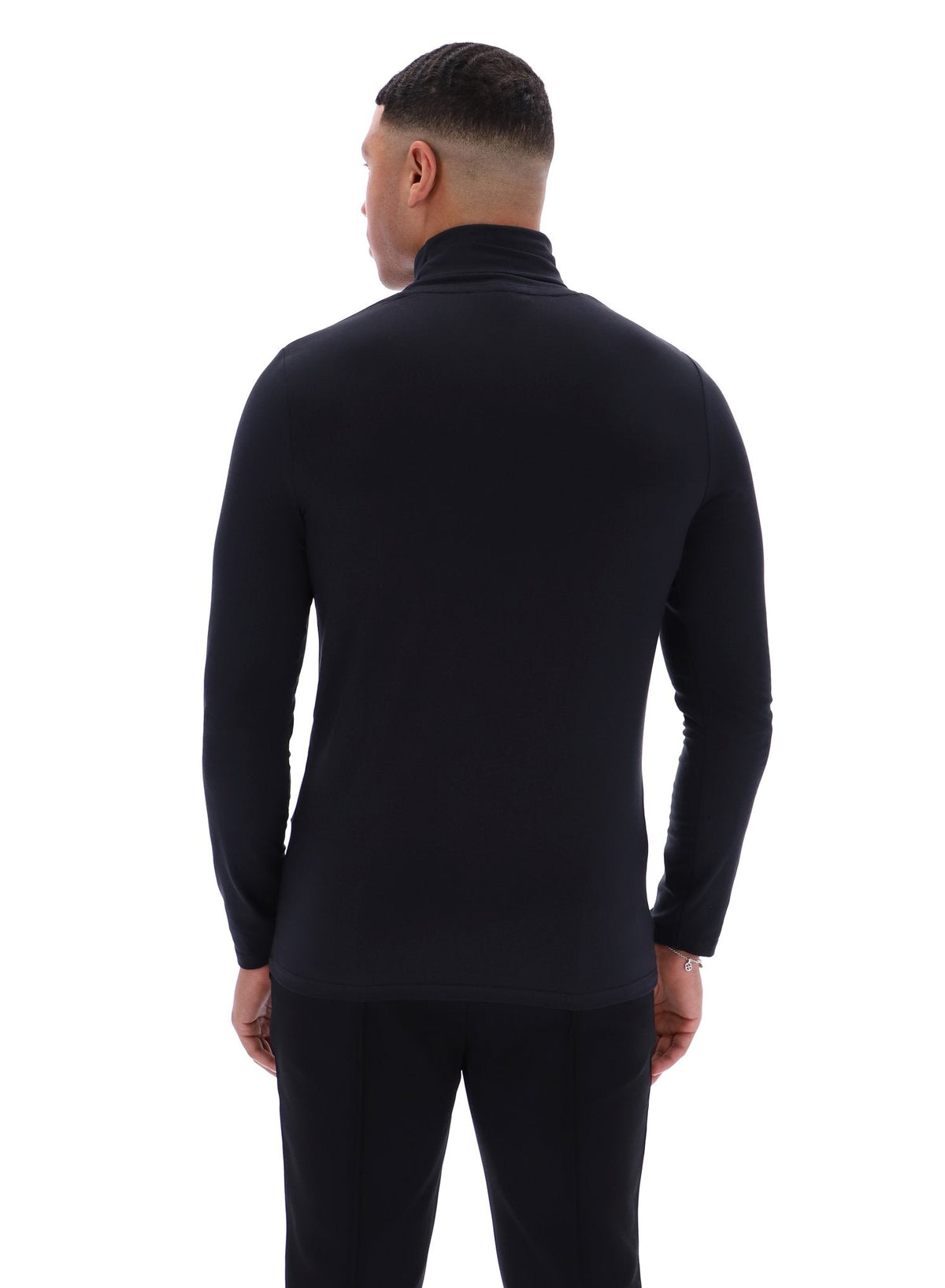 Black 19th Classic Roll Neck Sweater - Black